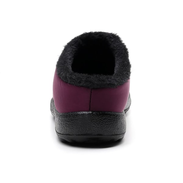 Dam Winter Snow Warm Velvet Cozy Cotton Tofflor Vattentät Röd 38