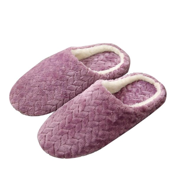 Damtofflor House Shoes Anti Slip Comfy Home Indoor Shoes Purple 36-37