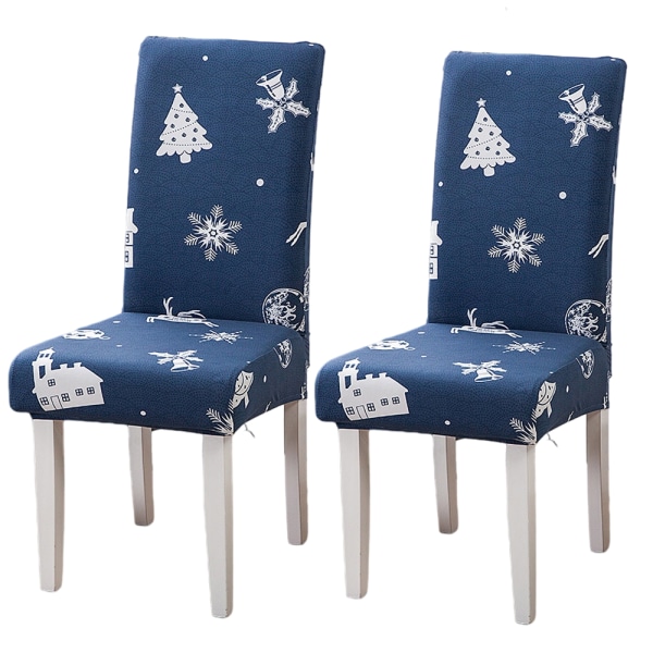 Avtagbar cover stretchmöbler skyddar banketten Blue Christmas