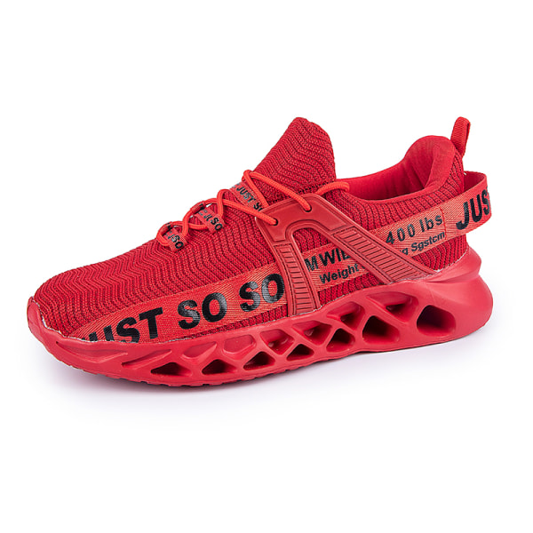 Unisex Athletic Sneakers Sports Løbetræner åndbare sko Red,36