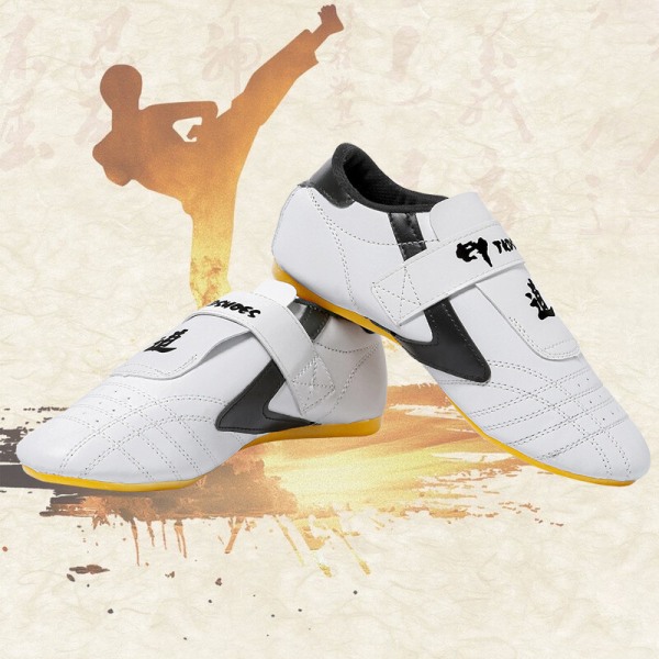 Unisex letvægts Karate Kung Fu Sneaker Anti Taekwondo sko Vit-5 43