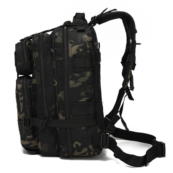 Herr Camouflage Molle Bag Dragkedja High Density Tactical Backpacks Svart CP One Size