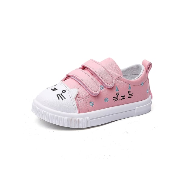 Tecknade kardborreskor för barn, casual halkfria low-top sneakers pink,21