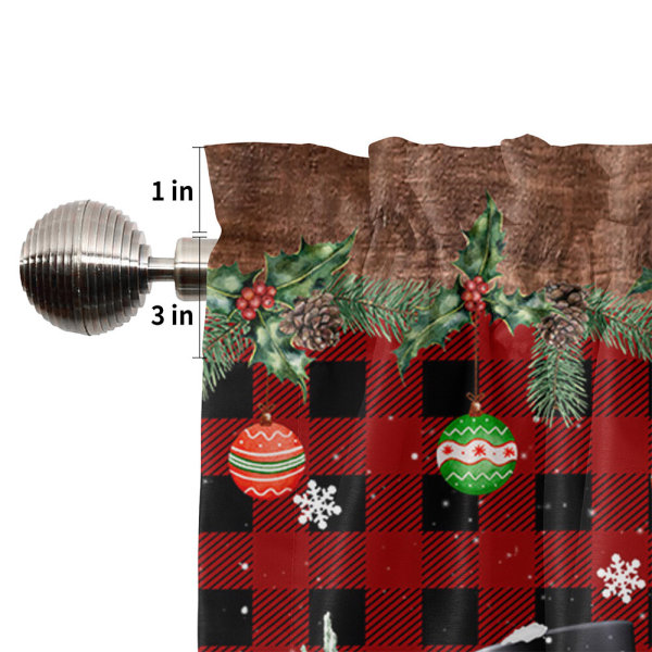 1 kpl printed ruudullinen sauva tasku koristeellinen joulun lyhyt paneeli Style-B 1pc W:18''x H:54''