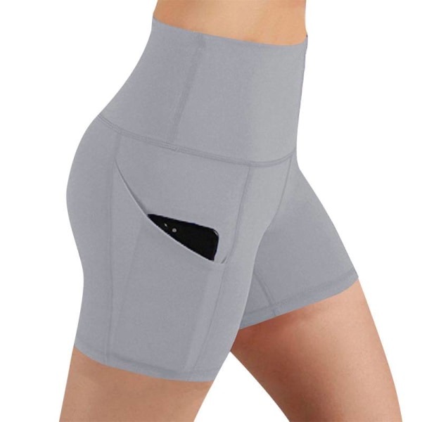Dam Sportbyxor Korta Byxor Yoga Shorts Casual Fitness light grey,XL
