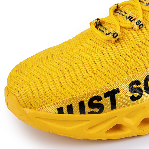 Unisex Athletic Sneakers Sports Løbetræner åndbare sko Yellow,36