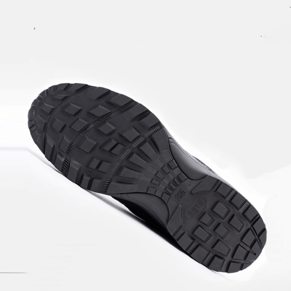 Herre åndbar rund tå Vandreture Lette skridsikre sneakers Svart-2 39