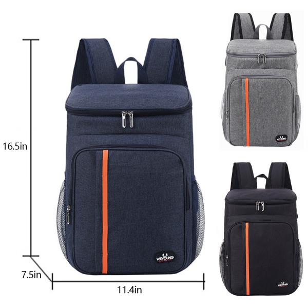 Lunchryggsäck Läcksäker Daypack Isolerad kylväska Ryggsäck Gray