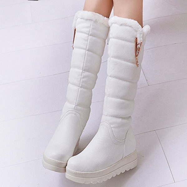 Naisten lumisaappaat Talvisaappaat Liukumattomat polvikorkeat työlämpimät kengät Vit 35