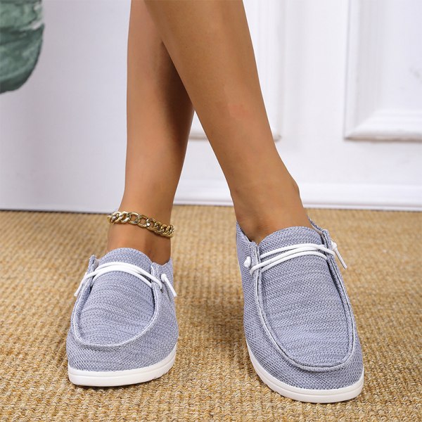 Naisten tasaiset lenkkarit casual kengät Hengittävät yksittäiset kengät Gray 41