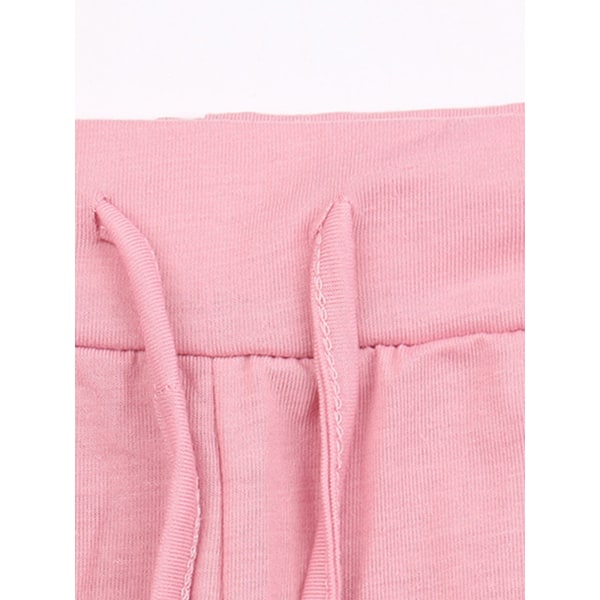 Träningsoverall för kvinnor Set toppar+byxor Byxor Hemkläder Pink,L