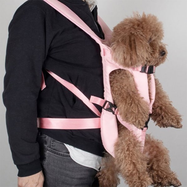 Animal Easy-Fit Dog Carrier Ryggsäck Justerbar främre bärare Rosa M