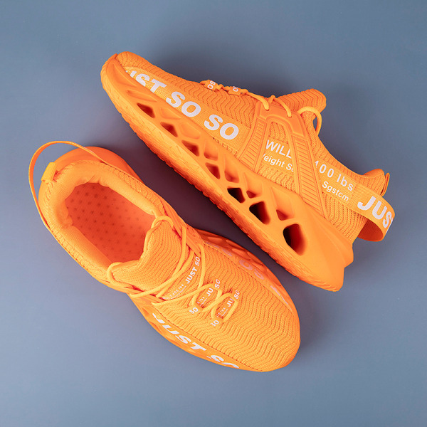 Unisex Athletic Sneakers Sports Løbetræner åndbare sko Orange,42