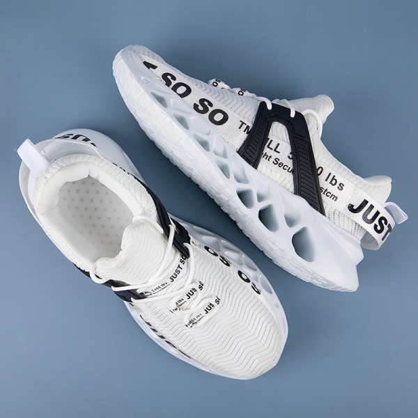 Unisex Athletic Sneakers Sports Løbetræner åndbare sko White,36