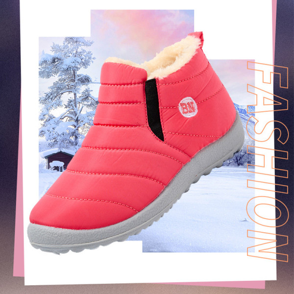 Børne vinter PU læder vandtætte mode snestøvler Rosa 29
