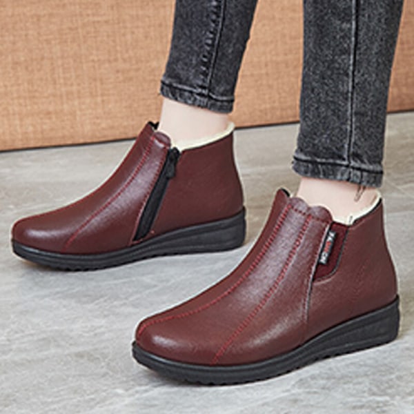 Dam Bootie Plyschfodrade Vintervarma Skor Casual Comfort Skor claret 40