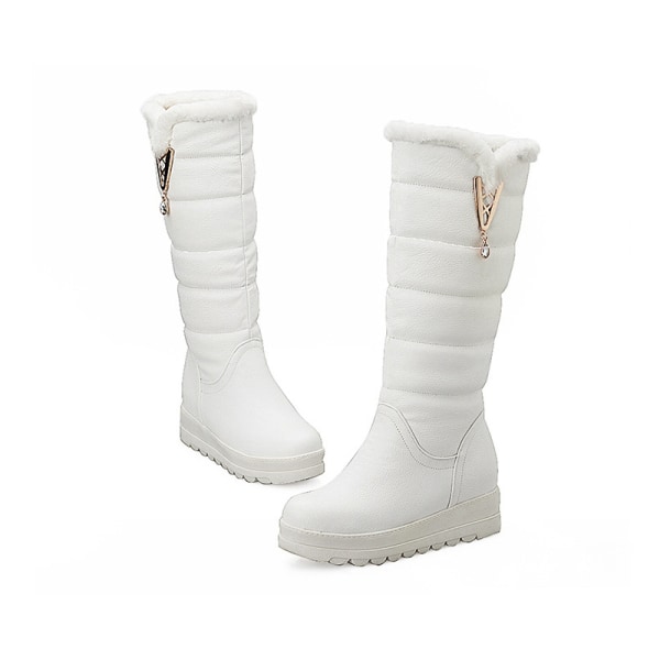 Naisten lumisaappaat Talvisaappaat Liukumattomat polvikorkeat työlämpimät kengät Vit 38
