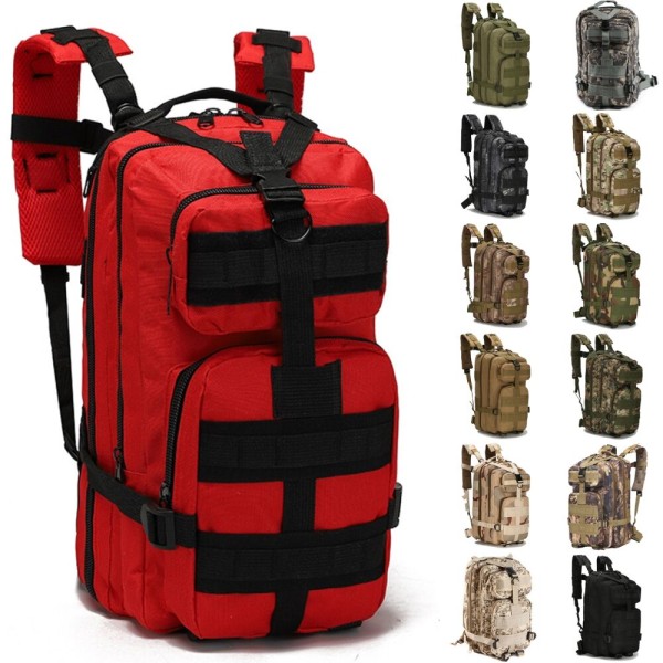 Herr Camouflage Molle Bag Dragkedja High Density Tactical Backpacks Sand kamouflage One Size