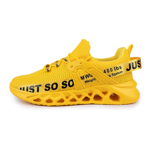 Unisex Athletic Sneakers Sports Løbetræner åndbare sko Yellow,40