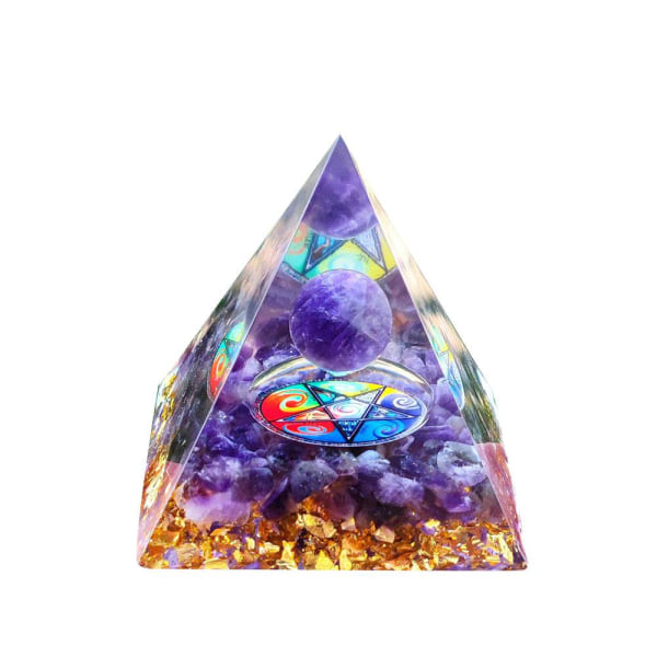 Ametist Pyramid Obsidian dekorativ power 1# Purple
