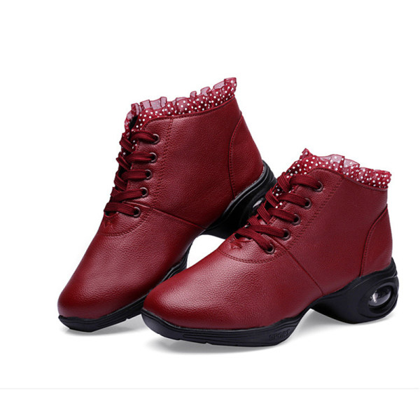 Naisten Comfort Jazz -kengät Athletic Non Slip Shoe Dancing Sneaker Röd 2 38