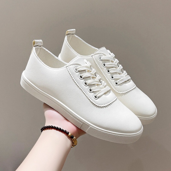 Damkomfort Low Top Casual Shoes Halkfria Mode Sneakers Beige 35