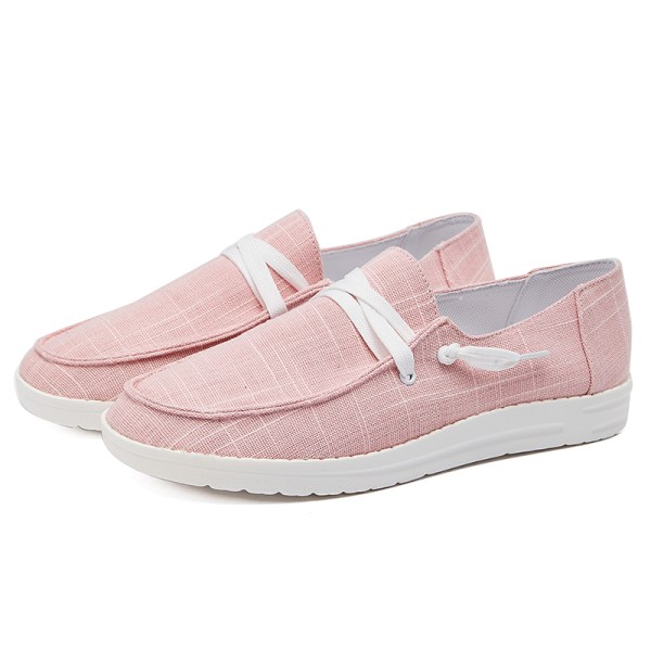 Kvinder Slip On Casual Shoes Flat Flats Pink 40