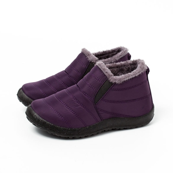 Herr Dam Slip-On Snow Boots Vattentäta korta boots Violet 41