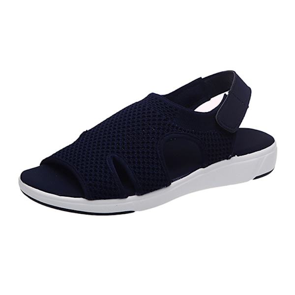 Dam sommar Peep Toe Sandaler Sport Walking Beach Skor Djupblå 38 Djupblå Mesh tyg Fyndiq