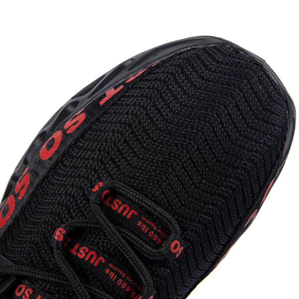 Unisex Athletic Sneakers Sport Löptränare Andas skor Black Red,41