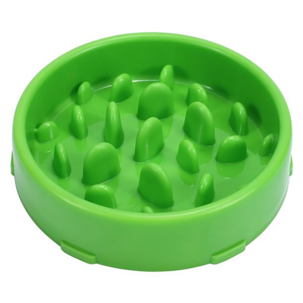 Valp Slow Feeder Förvaring Solid Color Feeders Anti-kvävningsskål Grön 20x5cm/7.87x1.97"
