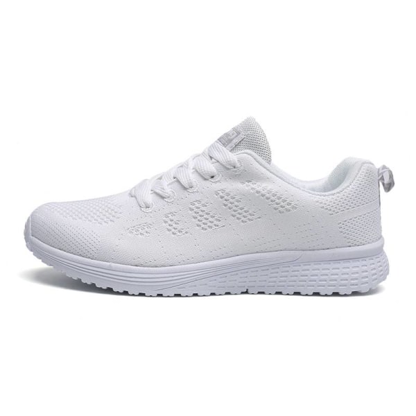 Löparsneakers för damer som andas casual atletiska skor White,35