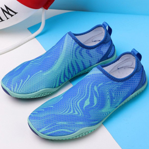 Unisex Color Block Fitness Workout Quick Dry Slip On Water Shoes Blå 42