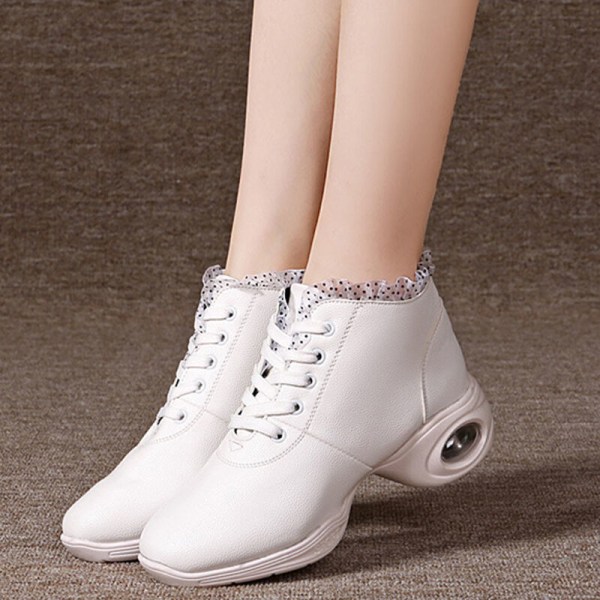 Dam Komfort Jazz Skor Athletic Non Slip Shoe Dancing Sneaker Vit-2 37