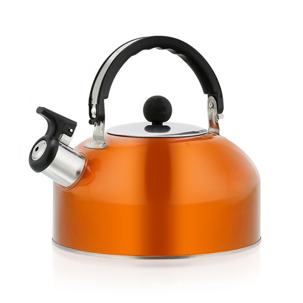 3L vattenkokare i rostfritt stål / vikbart handtag / hög visselpipa Orange
