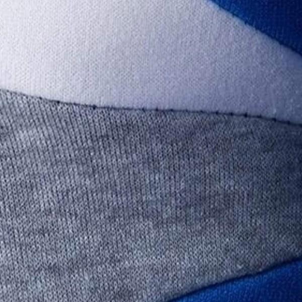 Långärmad Slim Fit Top Casual T-shirt Pullover Sweatshirt för män Blå 5XL
