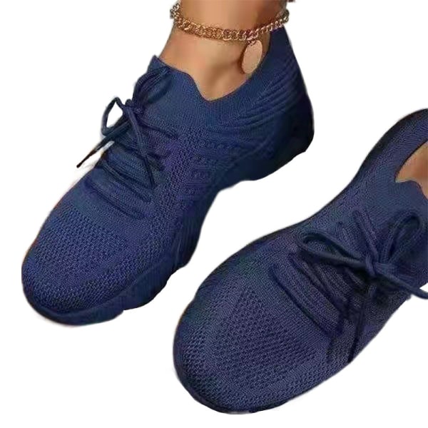 Kvinnor Athletic Shoes Fitness Workout Sneakers Utomhus Halkfria Blå 39