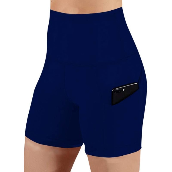 Dam Sportbyxor Korta Byxor Yoga Shorts Casual Fitness Navy,S