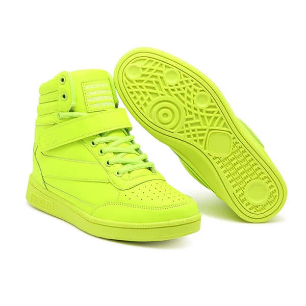 Kvinnor Sneaker Casual Sport Walking Shoe Atletisk höjdökning Fluorescent Green 36
