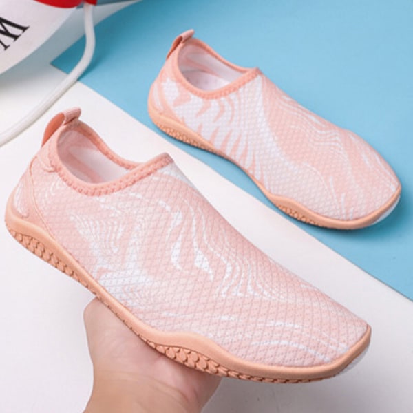 Unisex Color Block Fitness Workout Quick Dry Slip On Water Shoes Mörkrosa 39