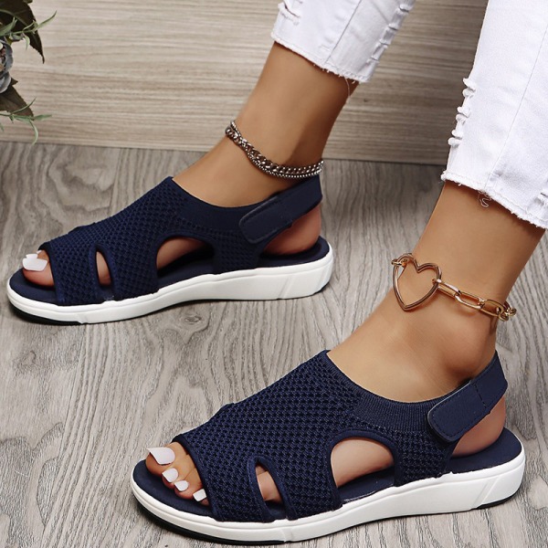 Dam sommar Peep Toe Sandaler Sport Walking Beach Skor Djupblå 38 7ca7 Djupblå Mesh tyg Fyndiq