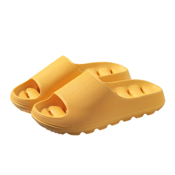 Unisex ensfarvede hjemmesko sommer strandsko åndbar sandal Yellow,40/41