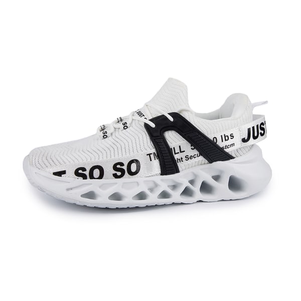 Unisex Athletic Sneakers Sports Løbetræner åndbare sko White,36