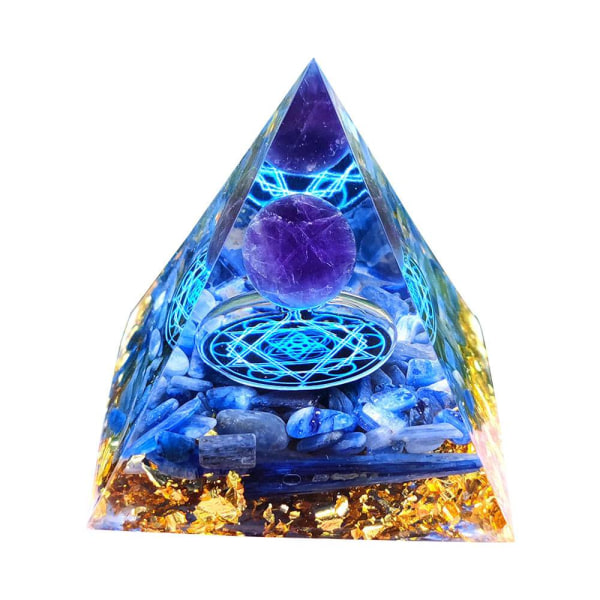 Ametist Pyramid Obsidian dekorativ power 9# Dark Blue