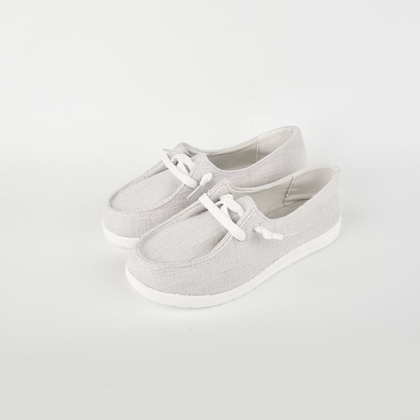 Kvinnors Slip On Casual Shoes Flat Flats creamy-white 43