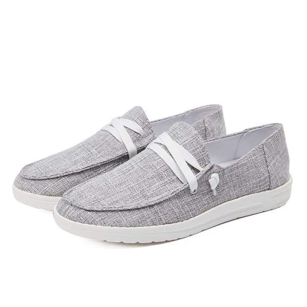 Kvinder Slip On Casual Shoes Flat Flats Gray 35