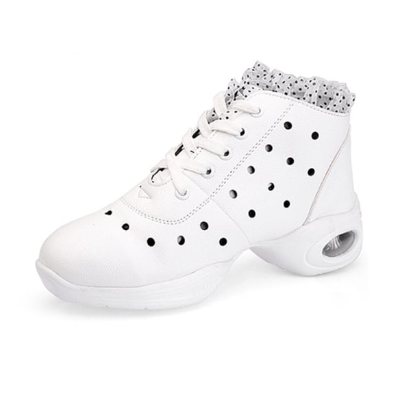 Dam Komfort Jazz Skor Athletic Non Slip Shoe Dancing Sneaker Vit-1 38
