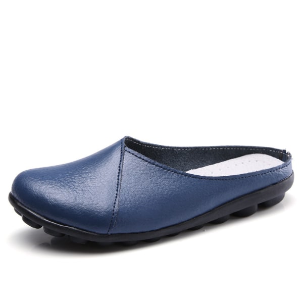 Naisten casual kengät Closed Toe Slip on Flats Slides Street Dark Blue 42