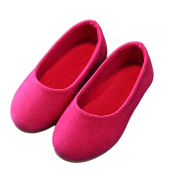 Tyttöjen kevyet Slip On Dress -kengät Hengittävät matalat kengät Rose Röd 24