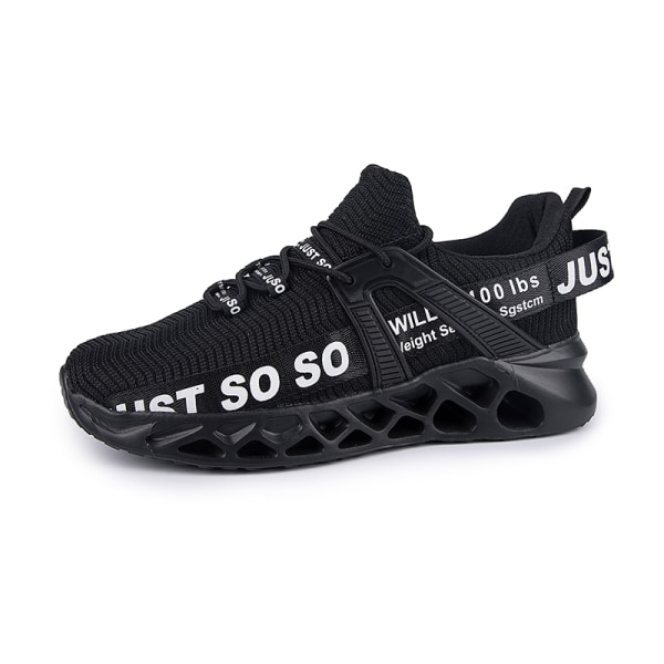Unisex Athletic Sneakers Sports Løbetræner åndbare sko Black,39